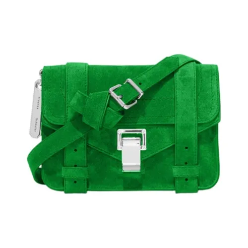 PROENZA SCHOULER Замша Маленькая Квадратная Сумка Сумка через плечо Маленькая Женская Глазурь Зеленая