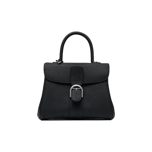 Delvau Brillant Телячья кожа Сумка через плечо Сумка среднего размера Женская Черная