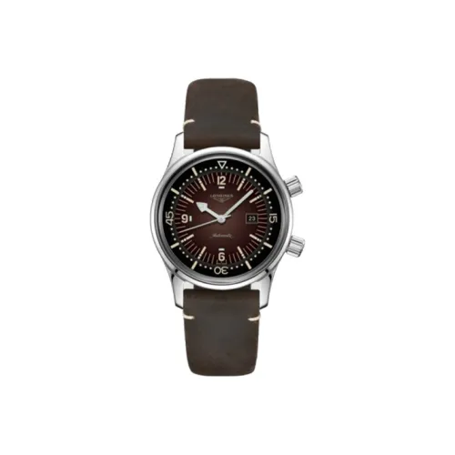 LONGINES Автоматический Механический Движение Женские Классические Винтажные Часы 36 мм Коричневый