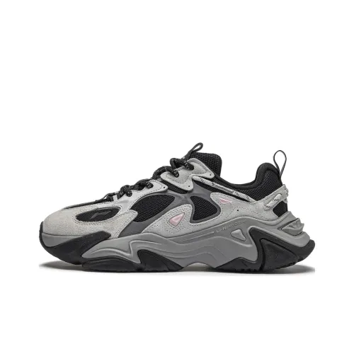 LINING CF Tracing Collection Qianhangce 2 Противоскользящий Устойчивый к износу Низкий Топ Casual Женский Черный Серый