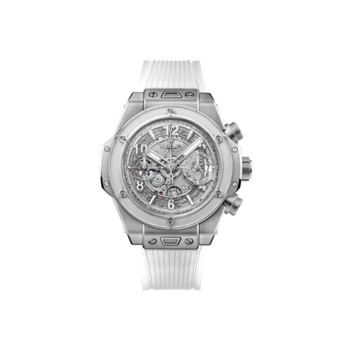 HUBLOT Big Bang Автоматический Механический Часы Мужские 42 мм Черепный Циферблат Титановые Оправа Часы Резиновый Ремешок