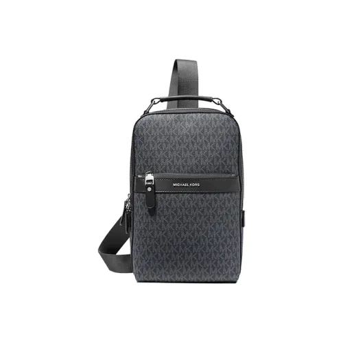 MICHAEL KORS Hudson Холст Бананка Сумка через плечо Сумка на плечо Сумка через плечо Мужская Морской Синий и Черный