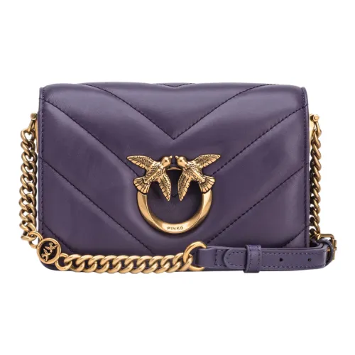 PINKO Кожа Сумка Сумка через плечо Женская Таро Фиолетовая
