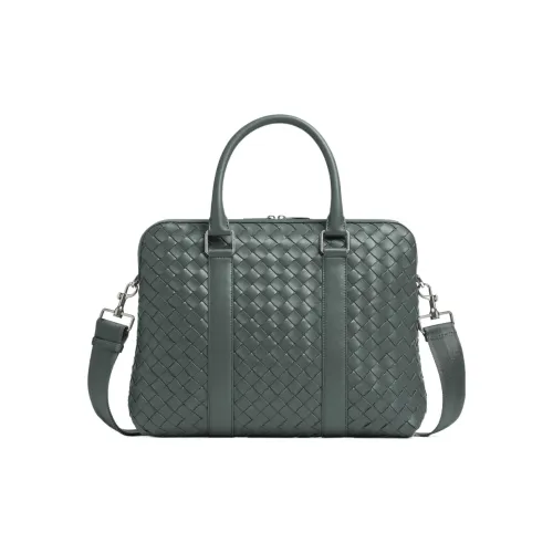 Bottega Veneta Корова Кожа с Тканью Доска для ноутбука Сумка Сумка через плечо Сумка через плечо Маленькая Мужская Сланец