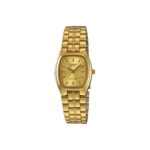 CASIO Standard Series ENTICER Collection Кварцевый механизм Нержавеющая сталь Ремешок Часы Женские Золотистый циферблат