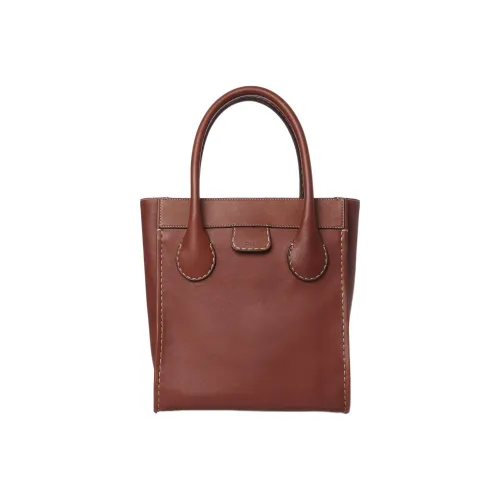 Chloe Edith Сумка Tote из кожи буйвола сумка для покупок сумка женская цвет коричневый