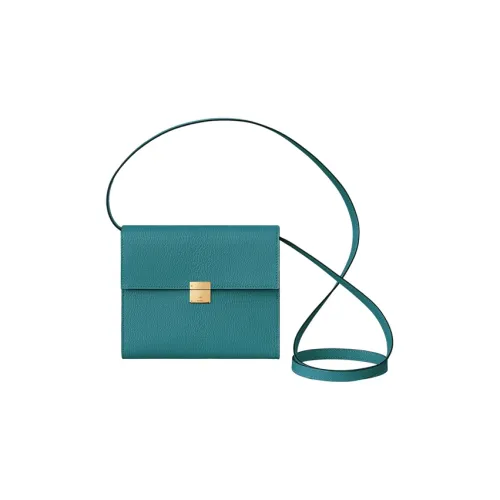 HERMES Clic Mysore Шевро Кошелек Сумка через плечо Женская W0 Vert Bosphore Bosphorus Зеленый