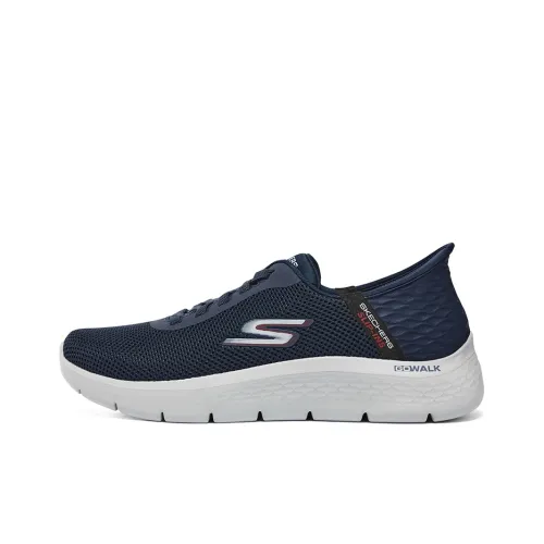 Skechers GO WALK Fle Low Топ Беговые кроссовки Мужской Морской синий