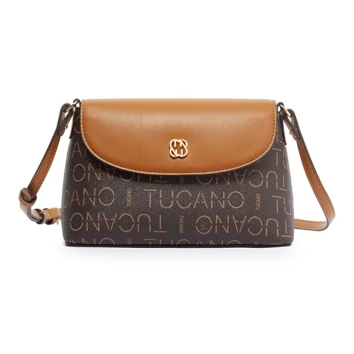 TUCANO Сумка через плечо из ПВХ среднего размера женская кофейного цвета