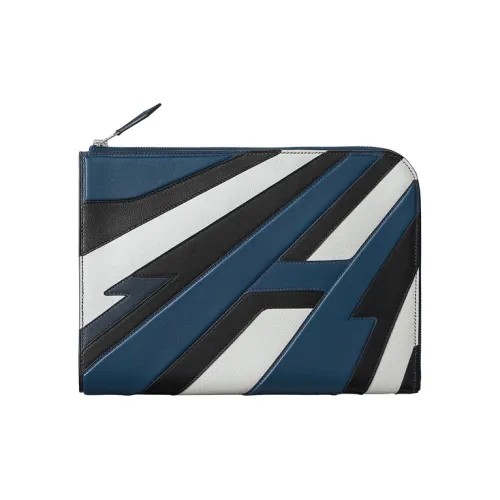 HERMES Zip Tablet Evergrain Evercolor Swift Телячья кожа Клатч Мужской Многоцветный