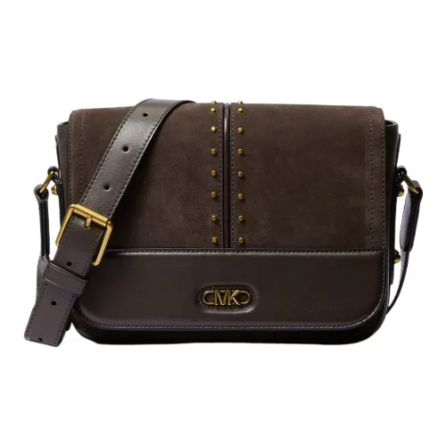 MICHAEL KORS Astor Замша с кожаными вставками курьерская сумка сумка через плечо среднего размера мужская коричневая