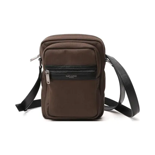 SAINT LAURENT Полиамид Курьерская Сумка Сумка через плечо Стандартная Мужская Коричневая