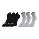 Черные носки для ног с низким верхом, упаковка из 3 пар + серые носки средней длины, упаковка из 3 пар