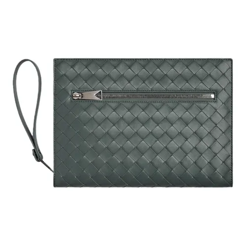 Bottega Veneta Корова Кожа Доска для ноутбука Сумка для документов Сумка для хранения Клатч Маленький Мужской Сланец