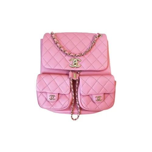 CHANEL Телячья кожа Рюкзак Большой Женские Розовый