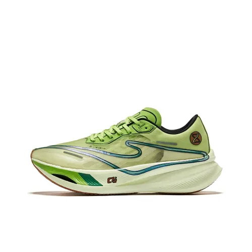 Erke Zhijing 1,0 Slip Resistant Low Top Бег на длинные дистанции Обувь Мужская Avocado