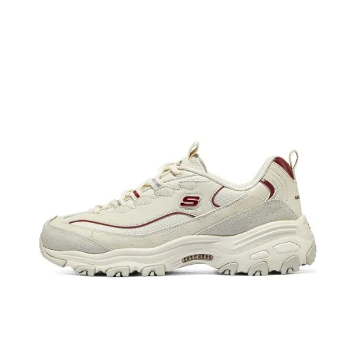 Skechers D'Lites 1,0 Low-Top Кроссовки с Толстой Подошвой Natural/Burgundy Женские