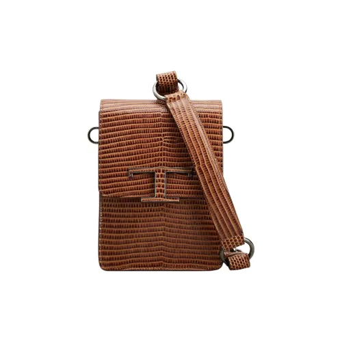 TOD'S Кожа Одно плечо Через плечо Чехол для телефона Экстра малый Женский Коричневый