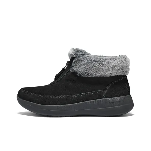 Skechers GO WALK Stability Устойчивые к истиранию амортизаторы для колена Высокие Сноубутсы Женские Черные