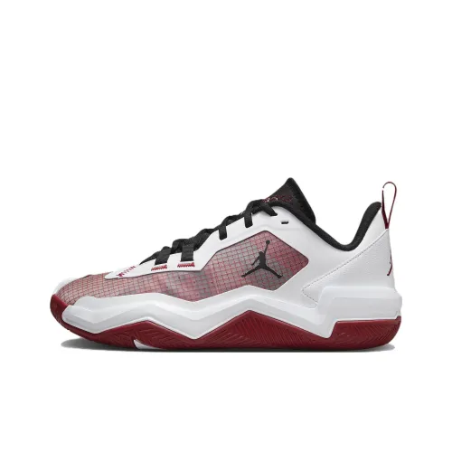 Джордан One Take 4 PF Slip-Resistant Abrasion-Resistant Low Top Баскетбольные кроссовки Мужские Красный Белый