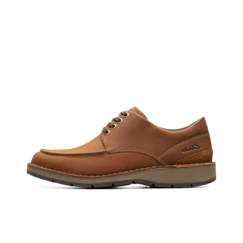 Clarks Повседневные кожаные туфли с низким верхом, коричневые, 261746418, мужские