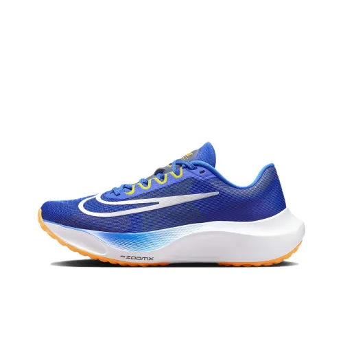 Nike Zoom Fly 5 Устойчивый к истиранию Дышащий Низкий Топ Карбоновая плита Беговые кроссовки для марафона Мужские Синие