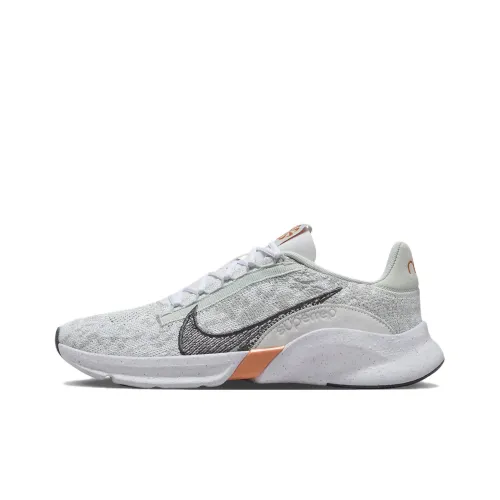 nike SuperRep Go 3 Next Nature Противоскользящие Устойчивые к истиранию Низкие Кроссовки для тренировок Мужские Серебристо-серые