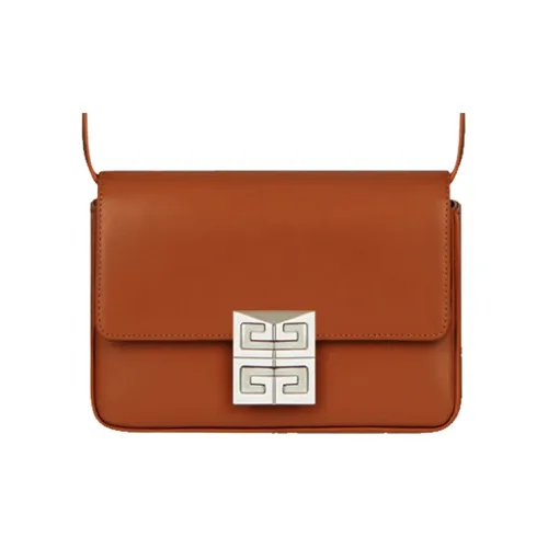 GIVENCHY 4G Smooth Box Корова Кожа Сумка через плечо Маленькая Женская Chestnut