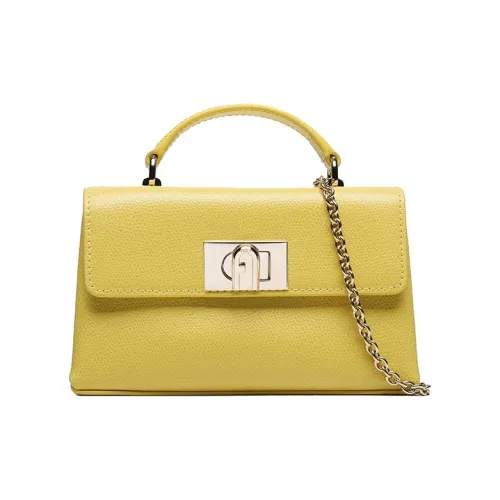Furla 1927 Collection Сумка через плечо из натуральной кожи мини-сумка женская желтая