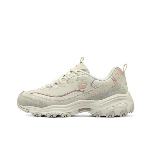 Skechers D'Lites 1,0 Low-Top массивные кроссовки, натуральный/розовый, женские