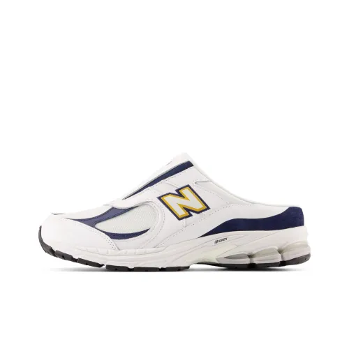 New Balance NB 2002R Устойчивый к истиранию Дышащий Низкий Верх Повседневная Обувь Унисекс Белый Синий