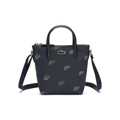 LACOSTE PVC ведрообразная сумка сумка через плечо плечевая сумка сумка среднего размера женская темно-синяя