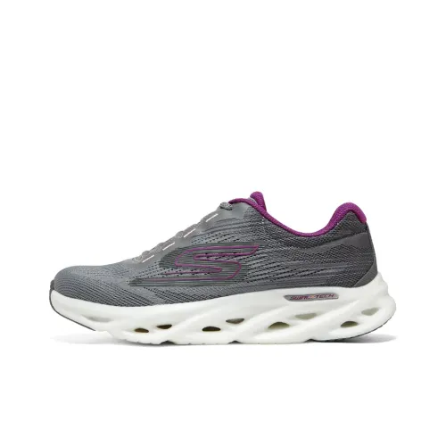 Skechers Go Run Speed Swirl Tech Low Top Беговые кроссовки Женские Серый Фиолетовый