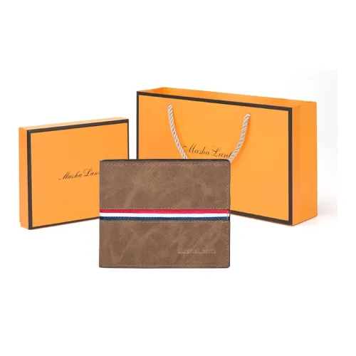 MashaLanti Микрофибра Синтетическая Кожа Горизонтальный Кошелек для Монет Кошелек Кошелек Стандартный Мужской Кофейный