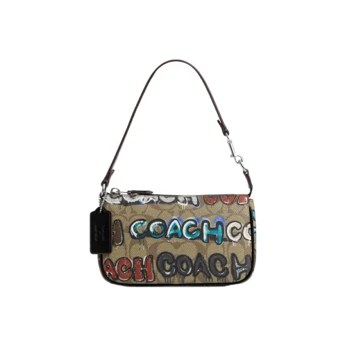 COACH Мята+Serf Nolita Коллаборация Холст с кожей Сумка из холста Сумка на плечо Сумка Женская Хаки