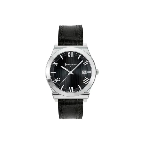 Ferragamo Мужские часы Кварцевый механизм Черный циферблат SFKM00223