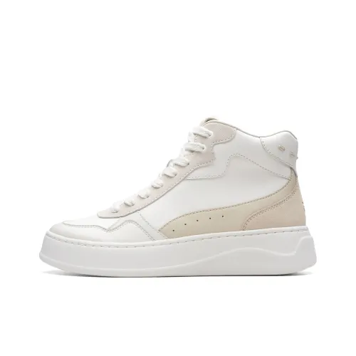 Clarks Lightweight Series Высокие Кроссовки для Скейтбординга Женские Белые