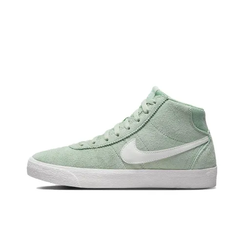 Nike SB Bruin Slip-Resistant High Top Скейтборд Кроссовки Мужские Зеленый Эмаль