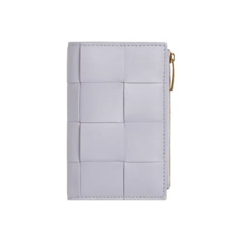 Bottega Veneta Cassette Sheepskin Wallet Medium Women's Purple