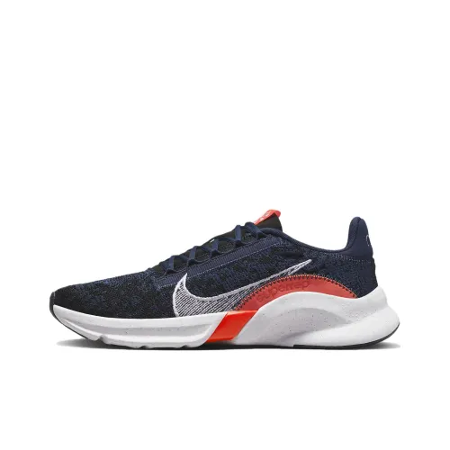 nike SuperRep Go 3 Next Nature Противоскользящие Устойчивые к истиранию Низкие Кроссовки для тренировок Мужские Морской синий