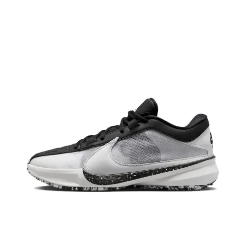 Nike Freak 5 Low Топ Баскетбольные кроссовки Мужской Черный Белый