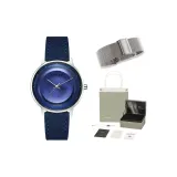 Синий стальной браслет набор