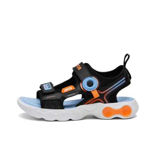 Antakids Детские сандалии Черный и оранжевый Для школьного возраста