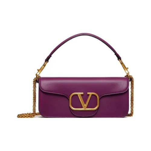 Valentino Locò Телячья кожа Сумка через плечо сумка среднего размера женская фиолетовая