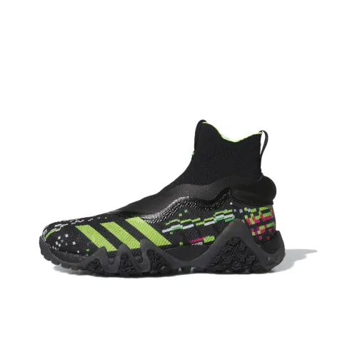 Adidas CodeChaos Slip-resistant Abrasion-resistant High Top Golf Shoes Unisex Black Green Adidas CodeChaos Противоскользящие Устойчивые к истиранию Высокие Кеды для гольфа Унисекс Черный Зеленый