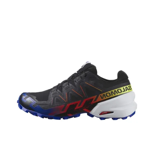 SALOMON Speedcross 6 Противоскользящие устойчивые к истиранию низкий топ беговые кроссовки мужские черные