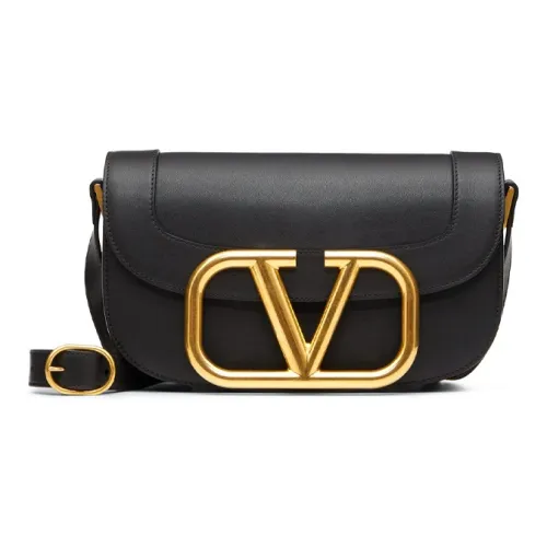 Valentino Коровья кожа Портативная Сумка через плечо Сумка на плечо Женская Черная