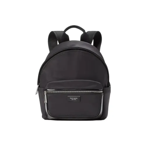 Kate Spade Sam Переработанный нейлон с гладкой кожей рюкзак маленький женский черный