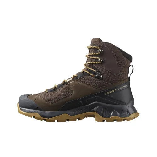 SALOMON Gore Te Quest Element Slip Resistant Abrasion Resistant High Топ Уличная обувь Мужская Кофейно-коричневый
