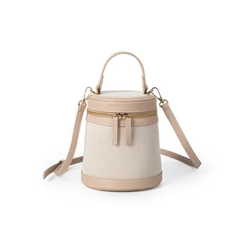 HAWA Холст Сумка Цилиндрическая Сумка Сумка через плечо Средняя Женская Абрикос Коричневый Хаки Черный